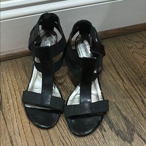 Black Minimalist Slip-On Sandals